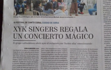 Actuaciones de XYK SINGERS en Soria